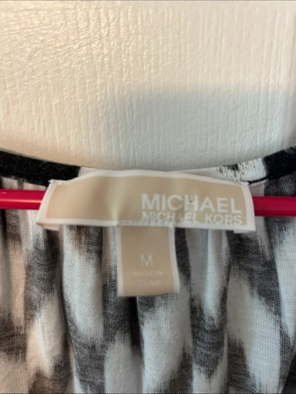 Michael Kors Black & White Geometric Scoop-Neck Tunic
